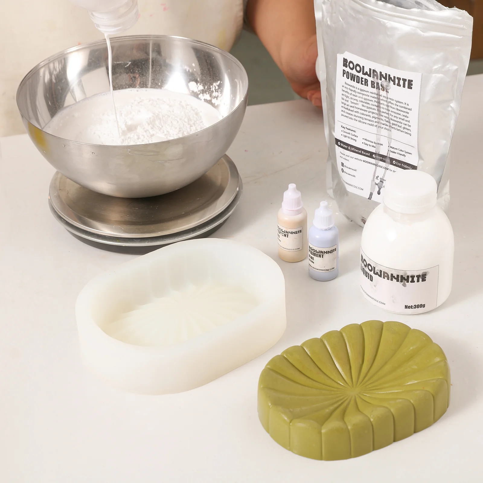 Concrete Bathroom Accessories Set Silicone Mold - Image 2