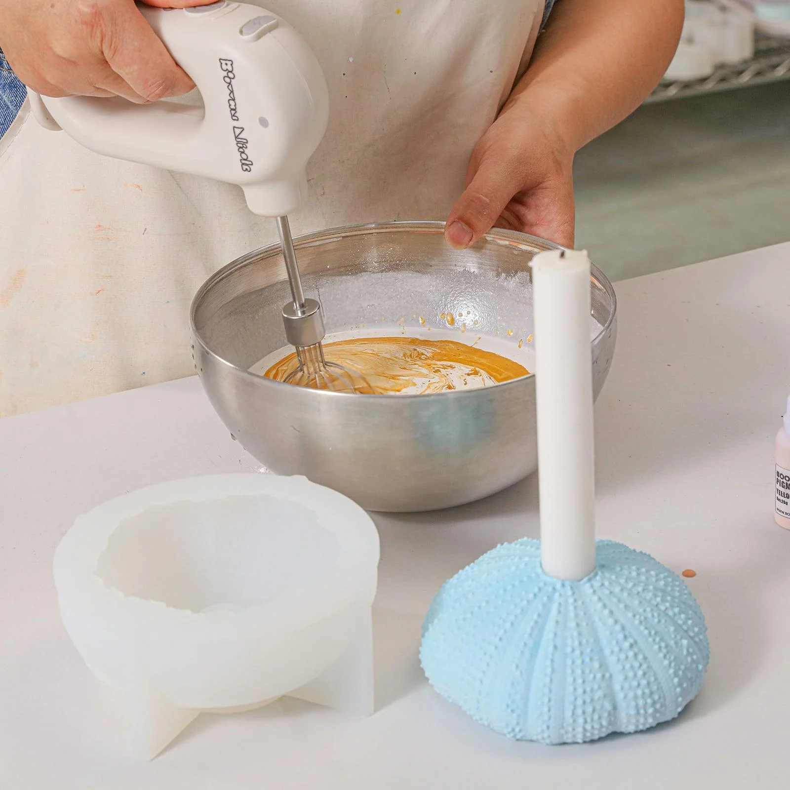 Sea Urchin Taper Candle Holder Silicone Mold - Image 2