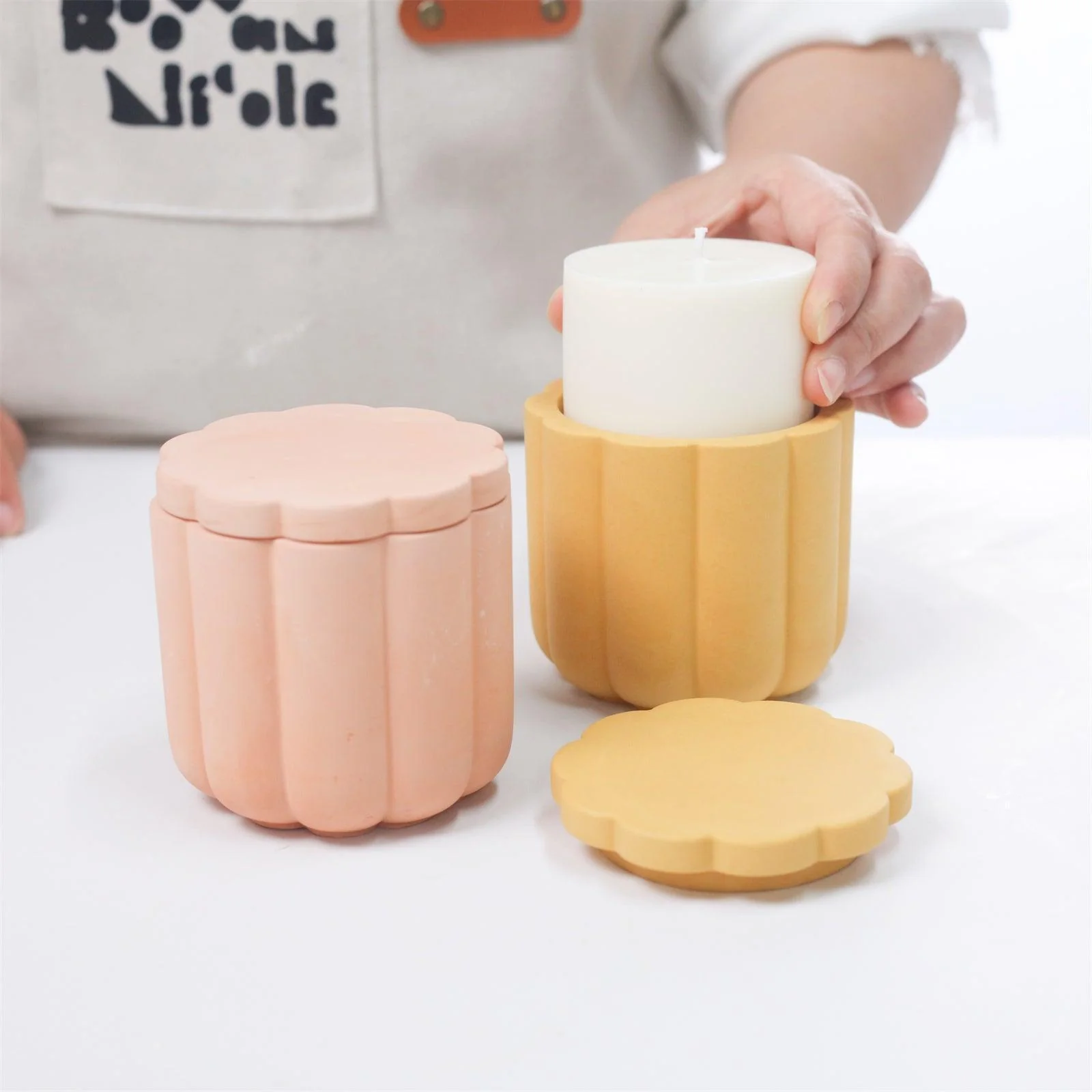 Pumpkin-Inspired Candle Jar Silicone Mold & 6.5 oz Candle Refill Silicone Mold - Image 3