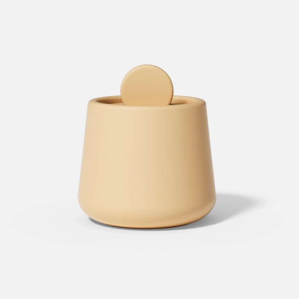 Trapezoidal Candle Jar with Lid Silicone Mold