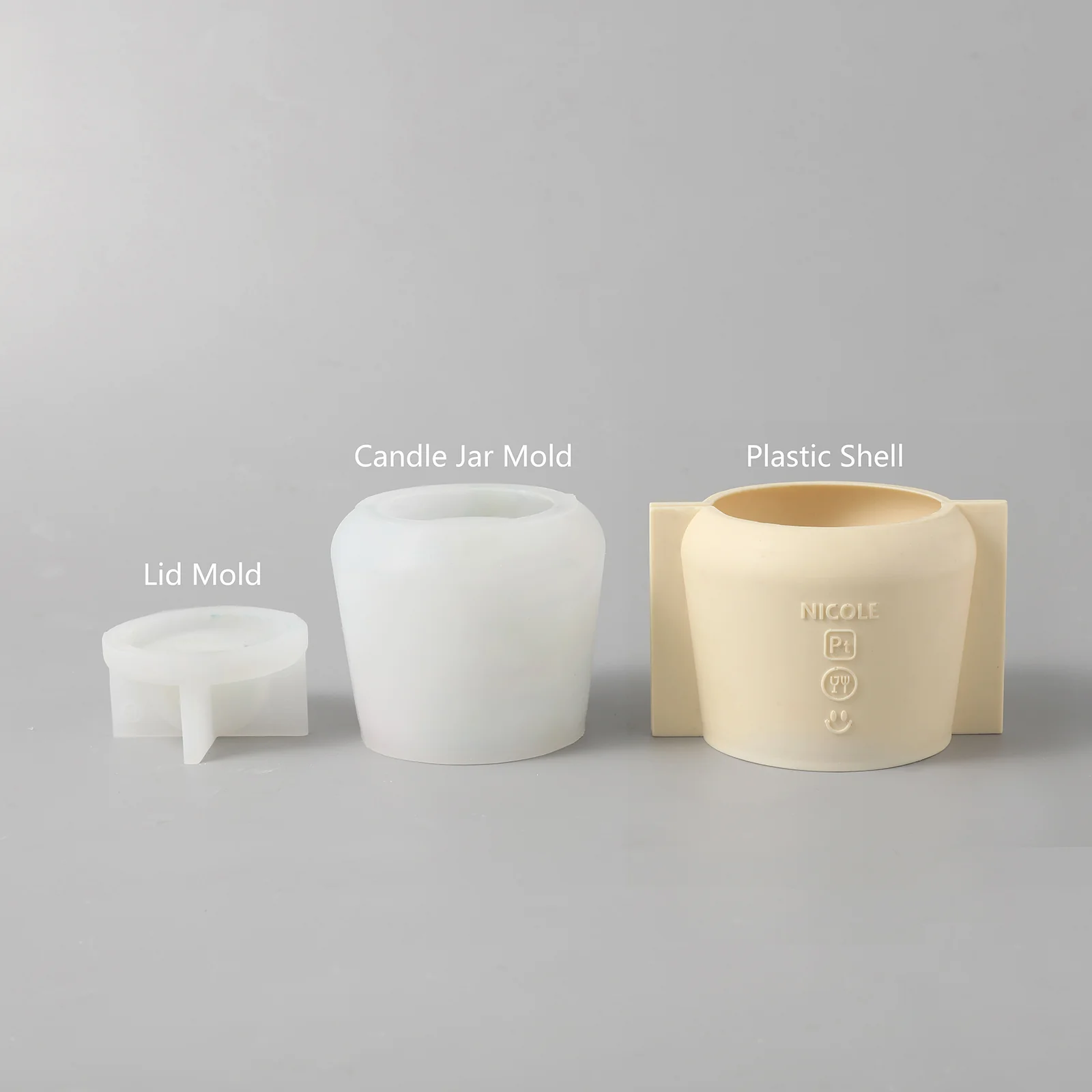 Trapezoidal Candle Jar with Lid Silicone Mold - Image 7