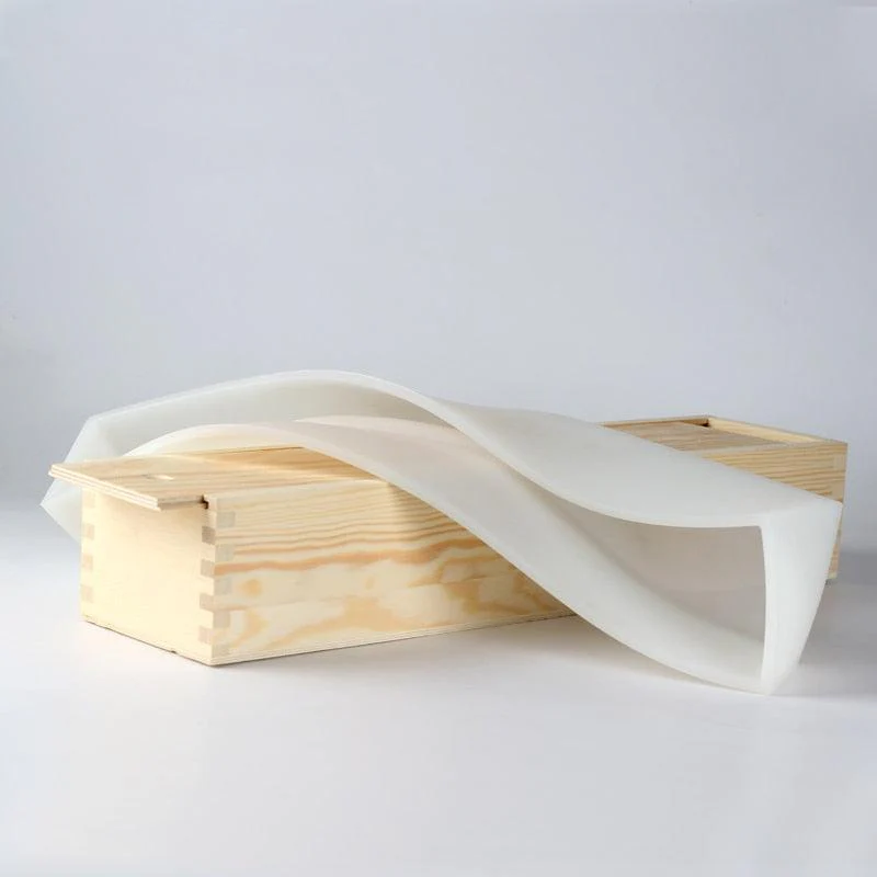 Nicole Rectangle Mould with Wooden Box Handmade Swirl Loaf Silicone Soap Mold - Image 3