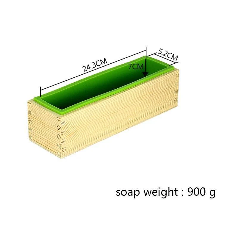 Nicole Silicone Loaf Soap Mold with Wooden Box - Image 7