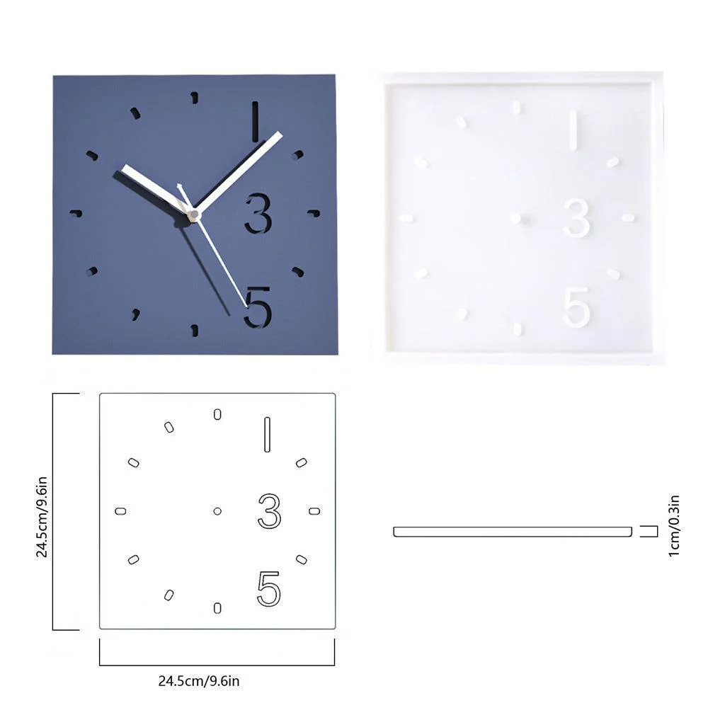 Square Wall Clock Silicone Mold - Image 7