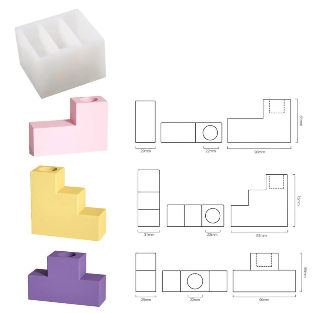 Staircase Taper Candle Holder Silicone Mold - Image 5