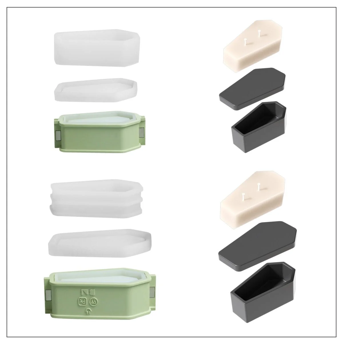 Nightfall Coffin Candle Jar & Candle Refill Silicone Mold Collection - Image 12