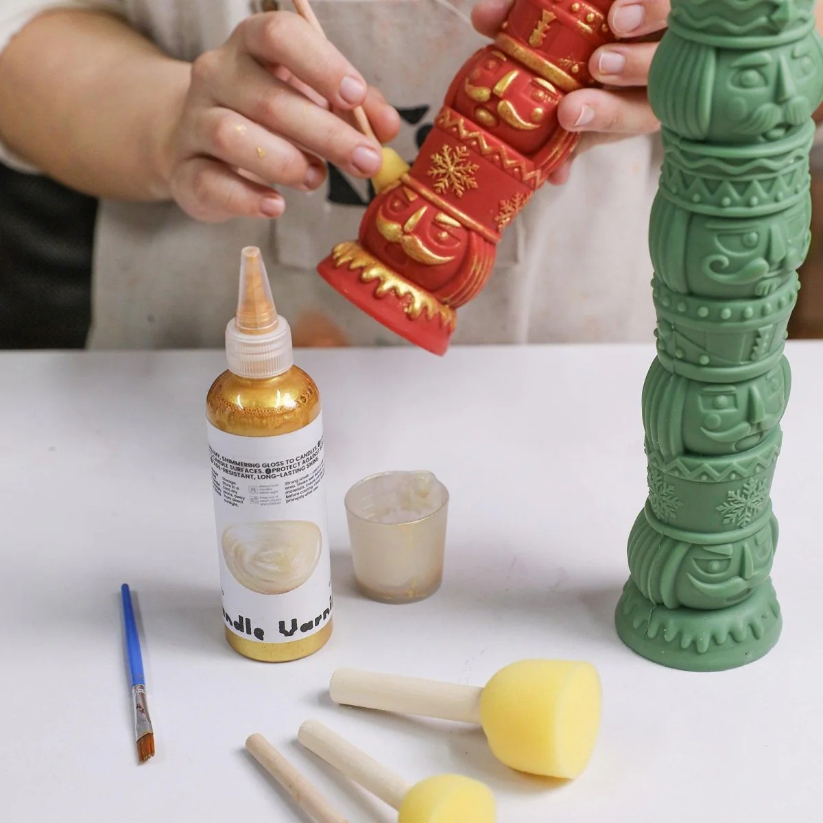 Jolly Nutcracker Stack-UP Pillar Candle Silicone Mold - Image 4