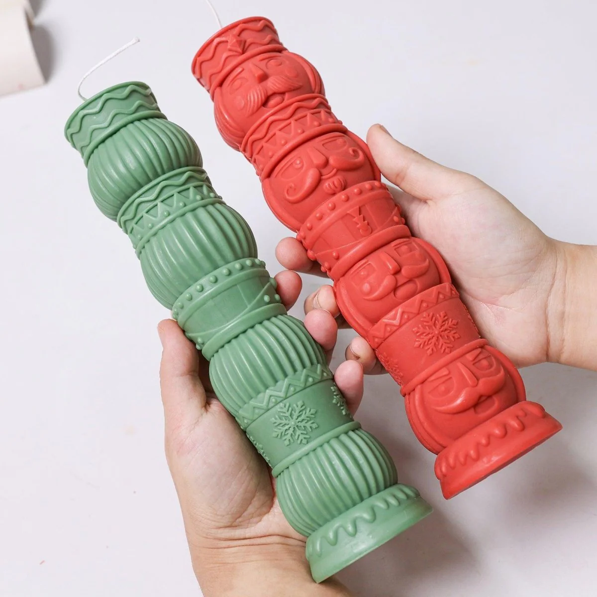 Jolly Nutcracker Stack-UP Pillar Candle Silicone Mold - Image 7