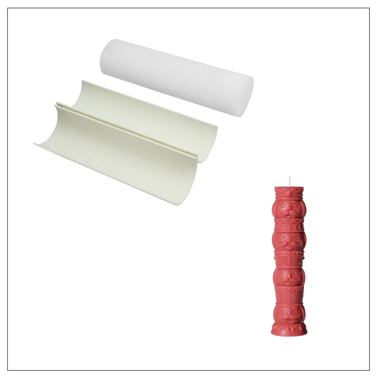 Jolly Nutcracker Stack-UP Pillar Candle Silicone Mold - Image 8