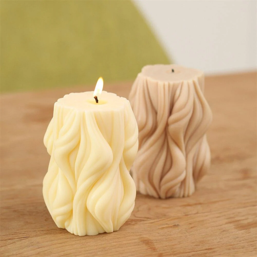 Ocean Wave Pillar Candle Silicone Mold - Image 3