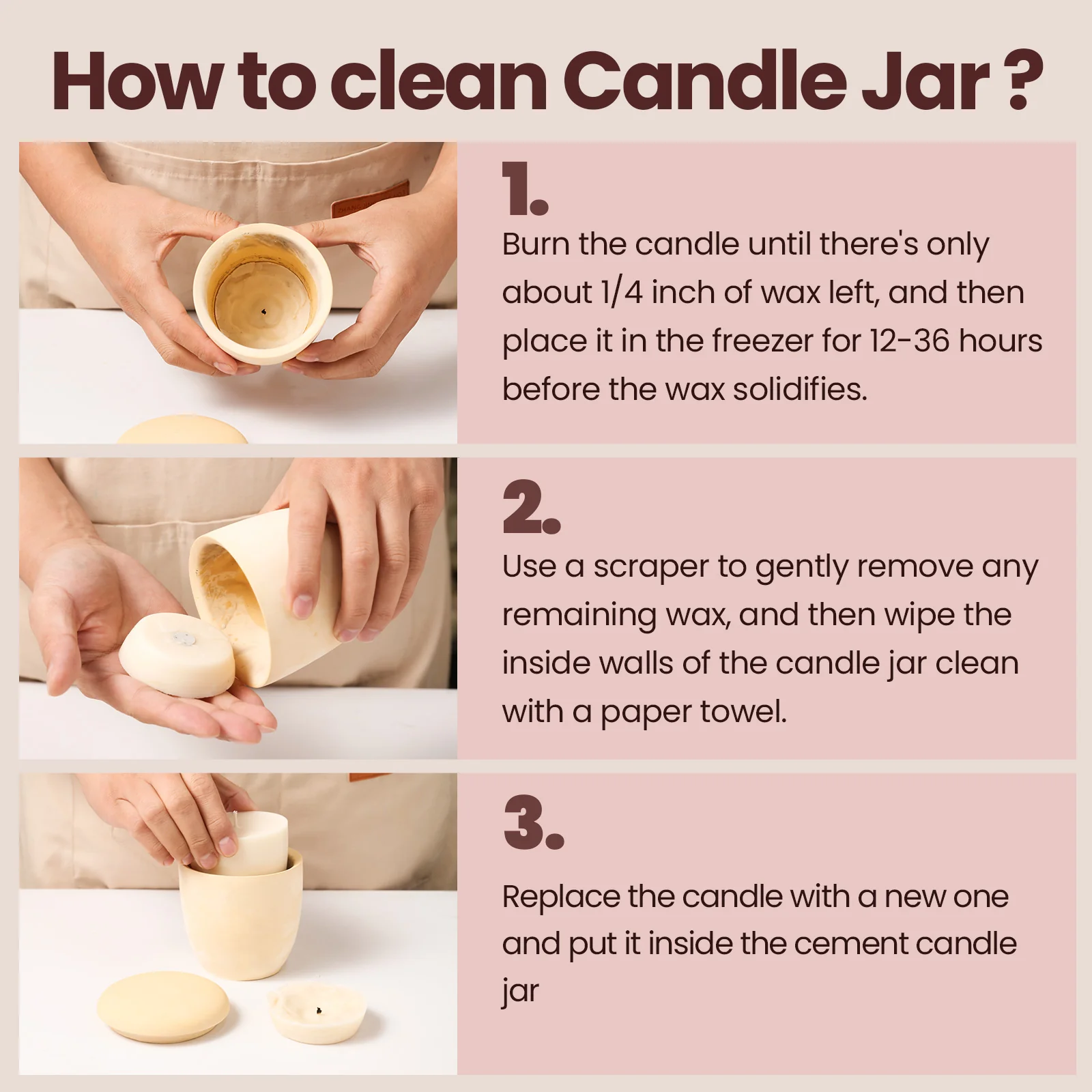 Modern Pebble Candle Jar Silicone Mold with 9oz Candle Refill Mold - Image 9