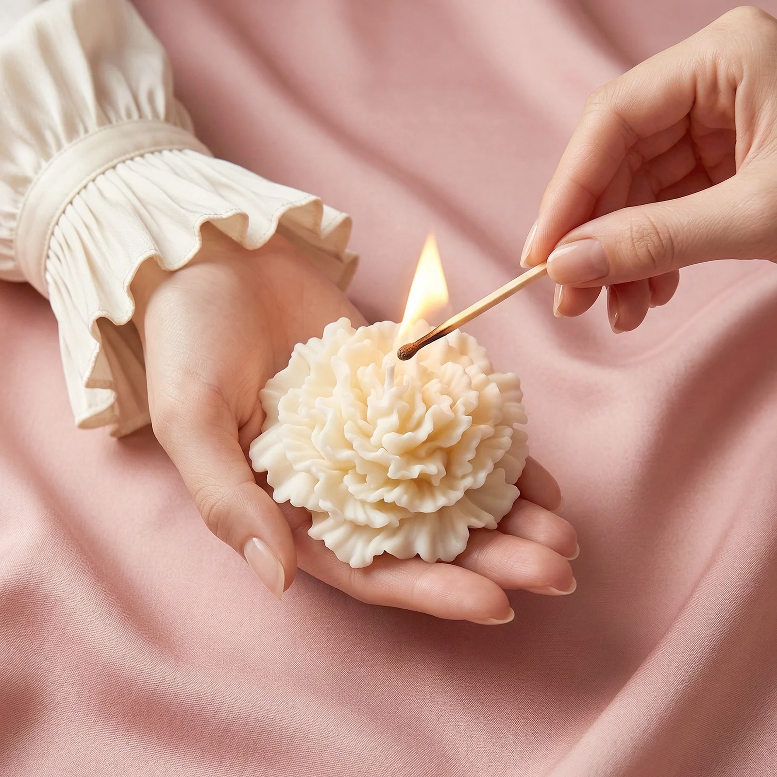 Petal Whisper Carnation Candle Silicone Mold - Image 2