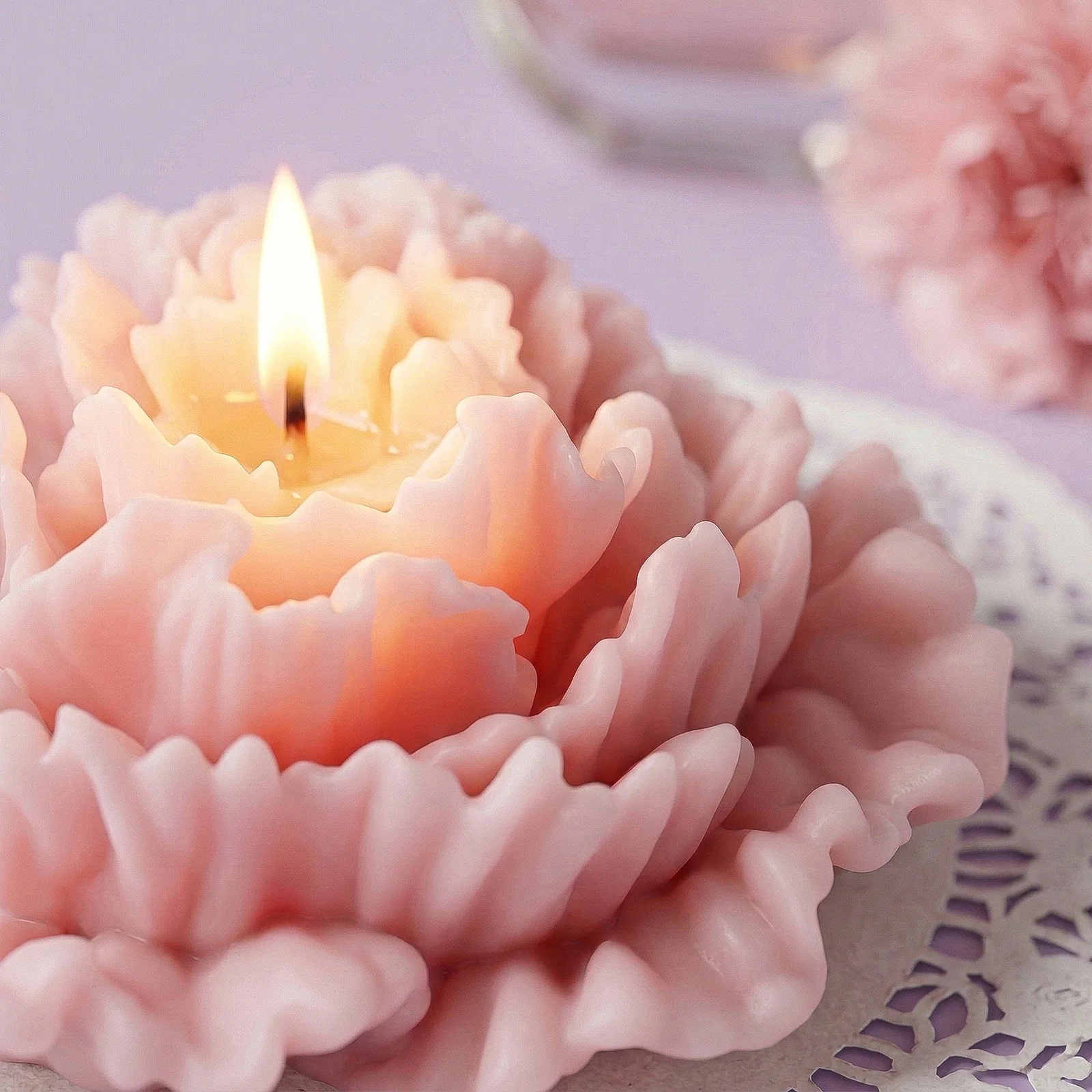 Petal Whisper Carnation Candle Silicone Mold - Image 3