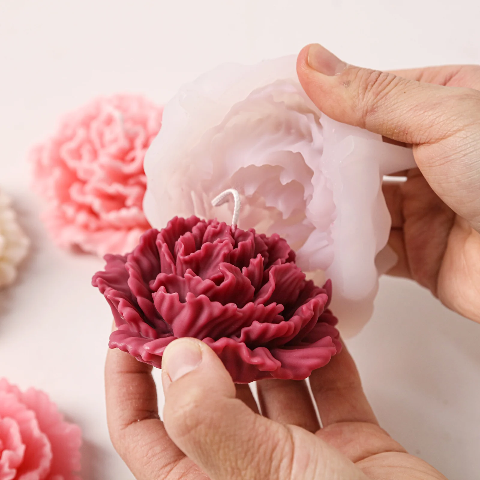 Petal Whisper Carnation Candle Silicone Mold - Image 7