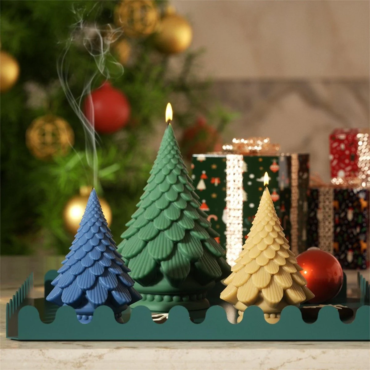Pinecone Christmas Tree Candle Silicone Mold - Image 4