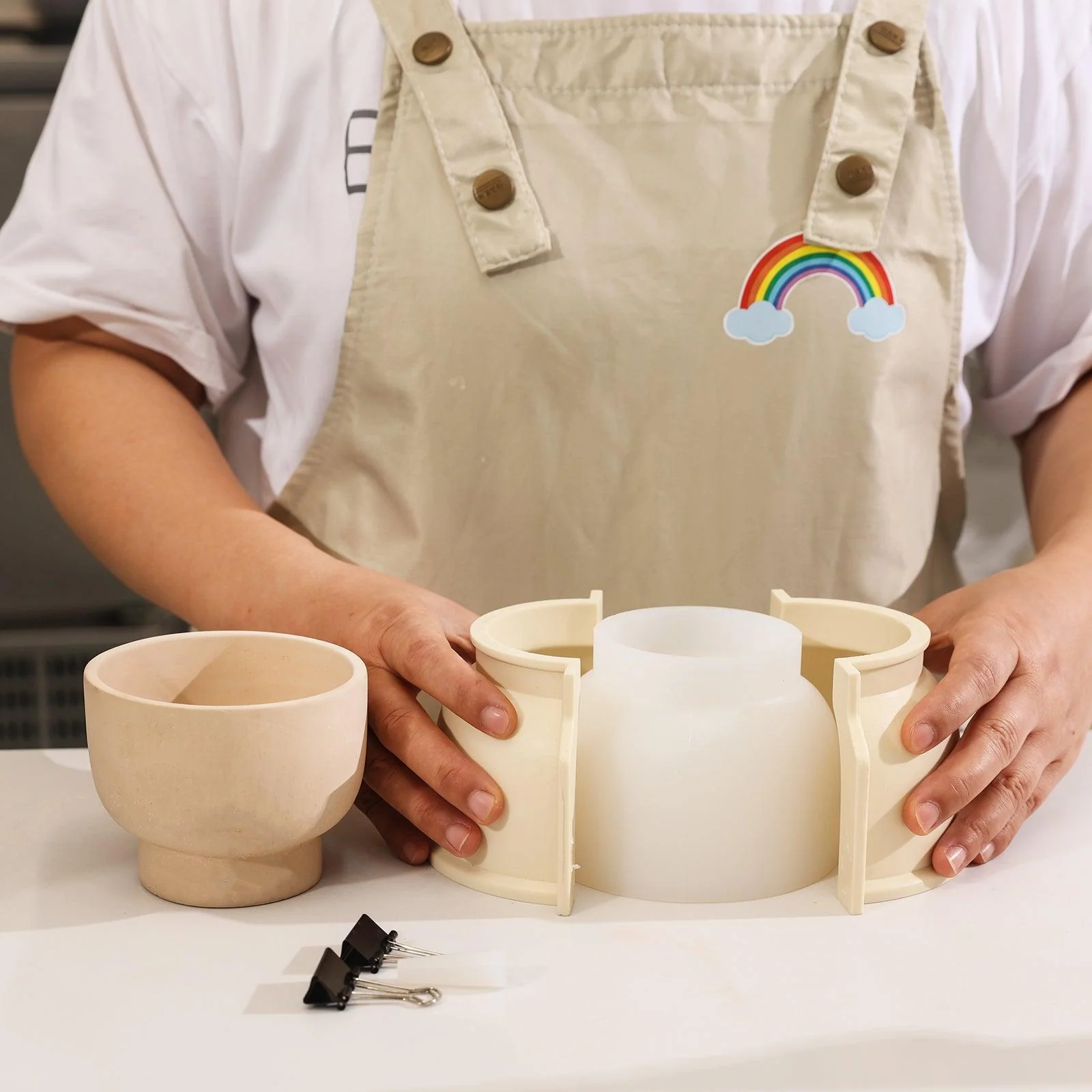 Bowl-shaped Concrete Plant Pot Silicone Mold - â… - Image 2