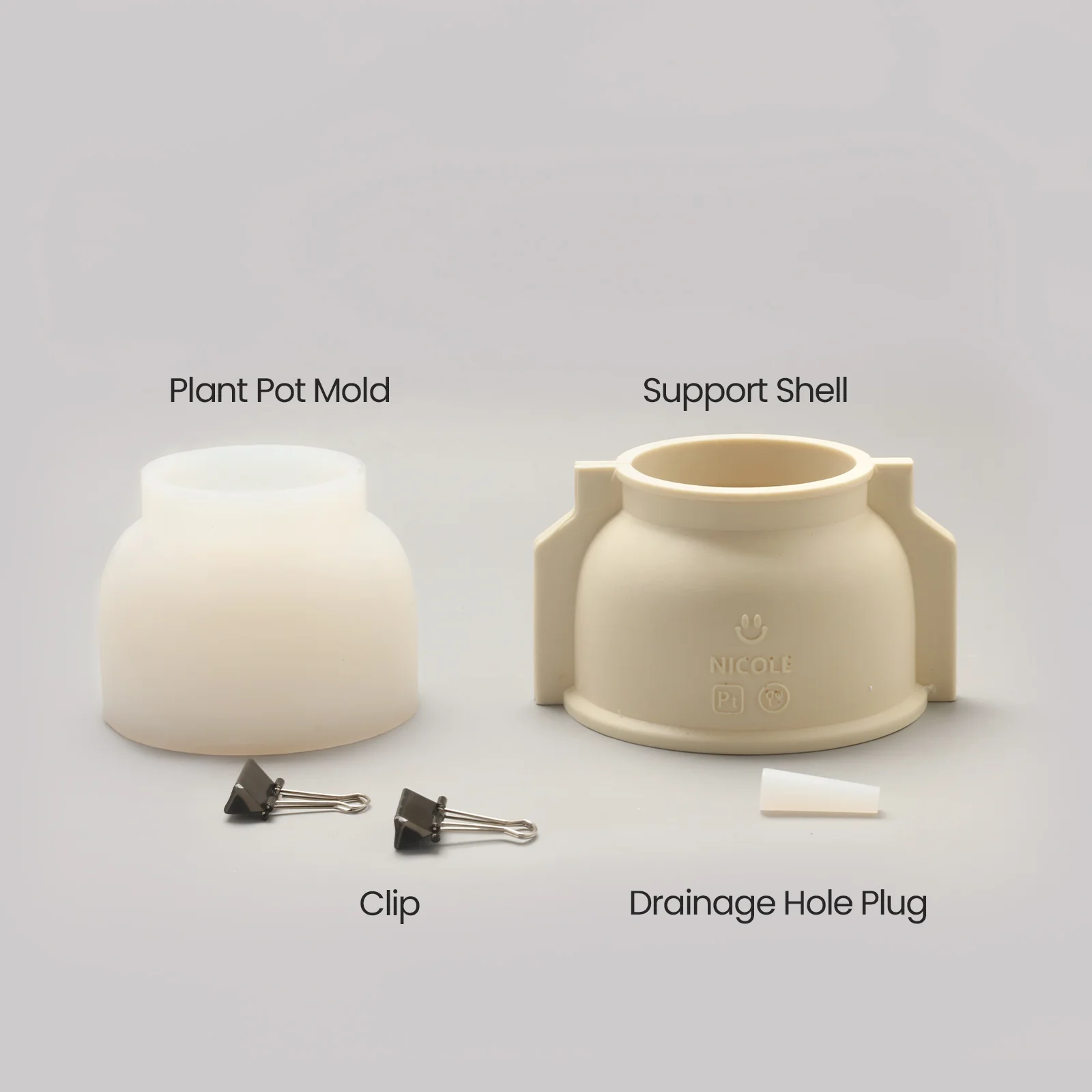 Bowl-shaped Concrete Plant Pot Silicone Mold - â… - Image 8
