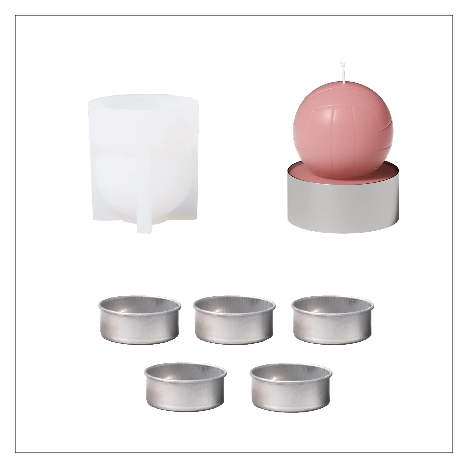 Play Ball Tealight Candle Silicone Mold Collection - Image 12