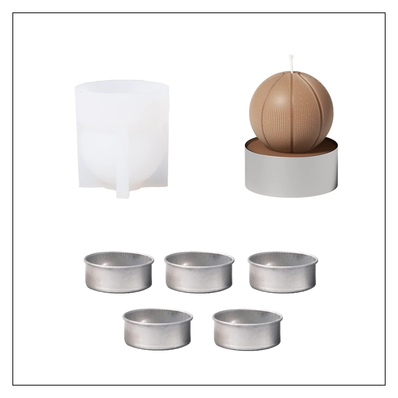 Play Ball Tealight Candle Silicone Mold Collection - Image 14