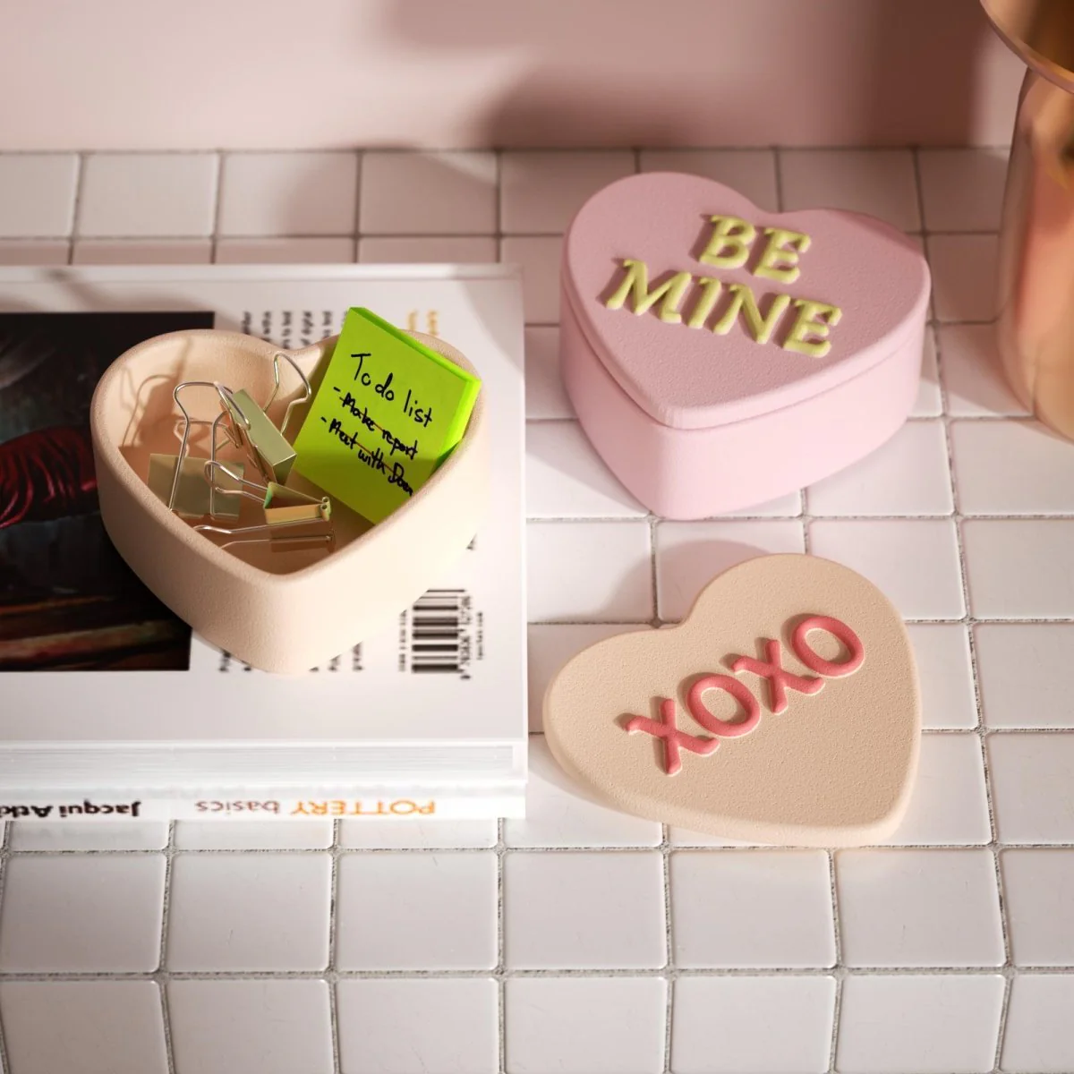 Playful Love Notes Heart Storage Jar Silicone Mold Collection - Image 4