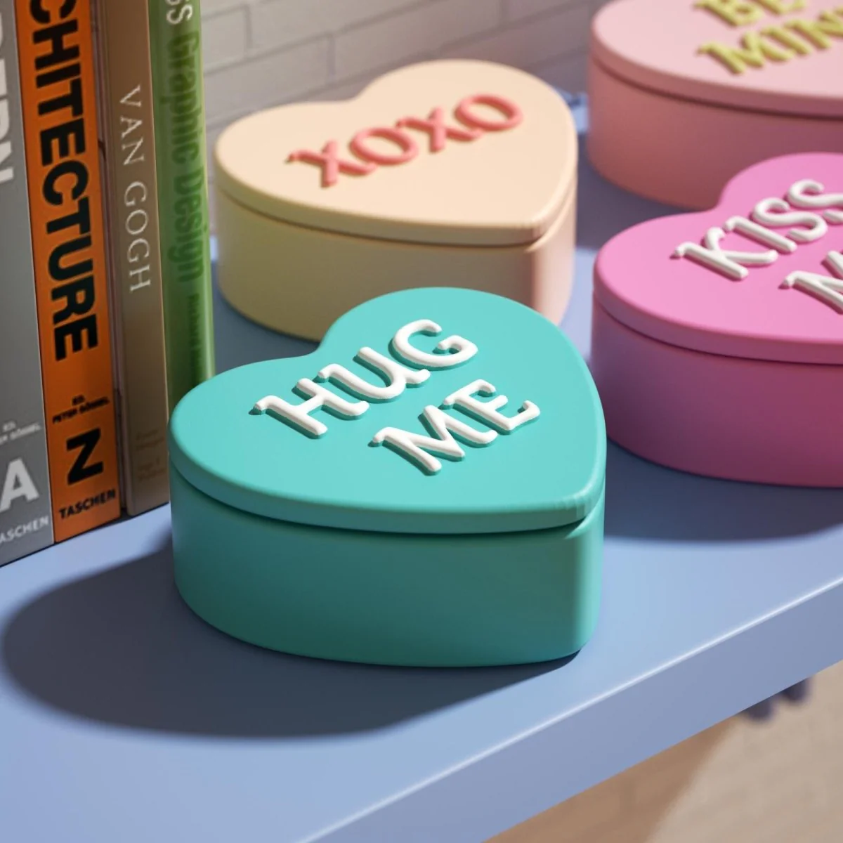 Playful Love Notes Heart Storage Jar Silicone Mold Collection - Image 9