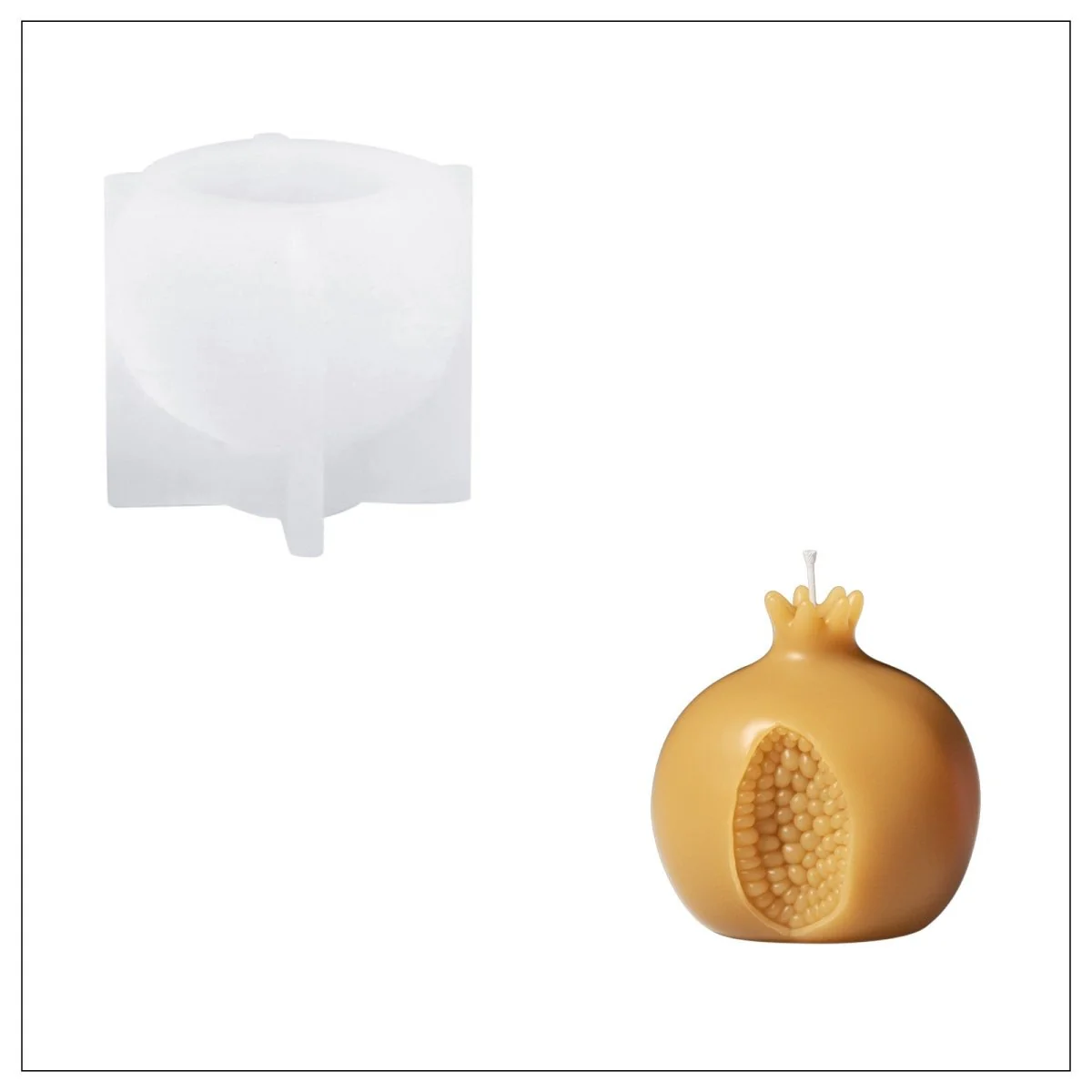 Pomegranate Bloom Candle Silicone Mold Collection - Image 7