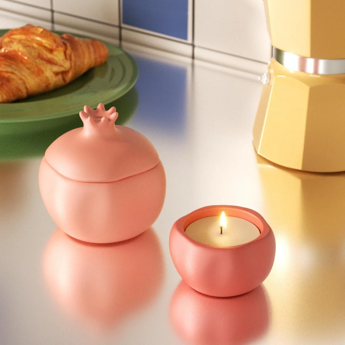 Pomegranate Treasure Candle Jar Silicone Mold & Refill Silicone Mold - Image 5