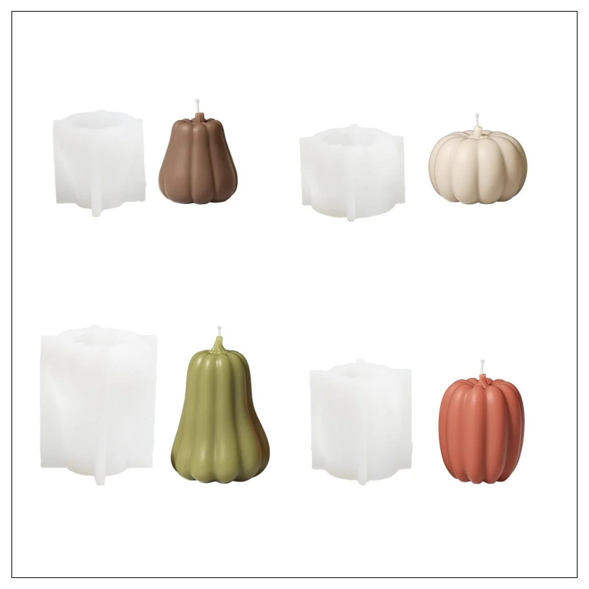 The Pumpkin Parade Candle Silicone Mold Collection - Image 13