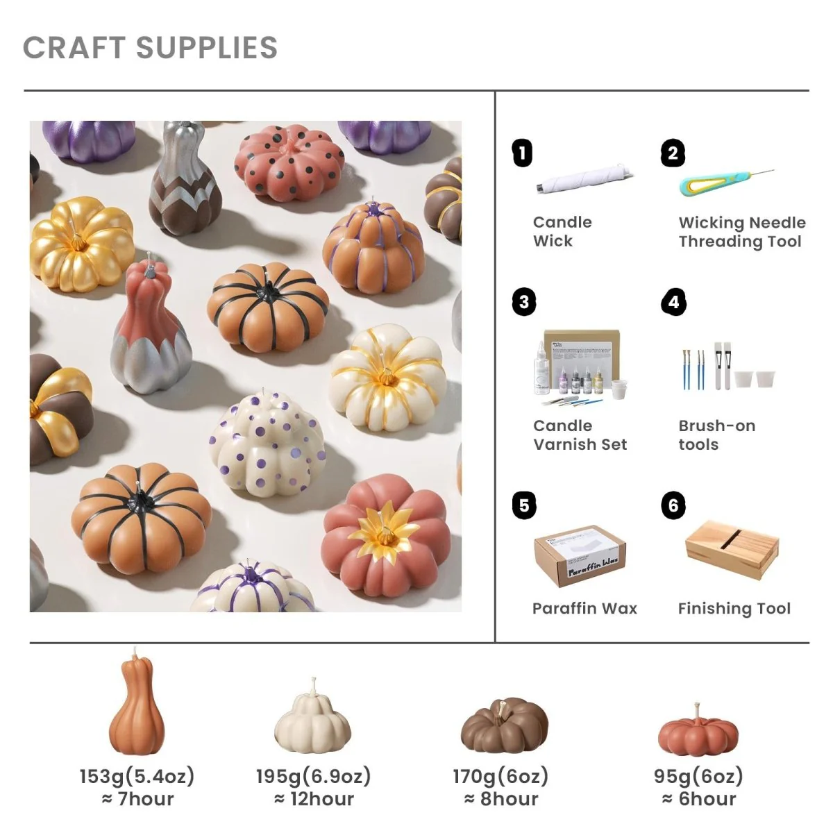 Pumpkin Hour Candle Silicone Mold Collection - Image 10