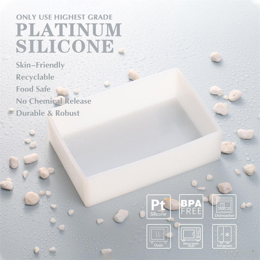 9 Bar Slab Loaf Slicone Soap Mold with Wooden Box - Image 3