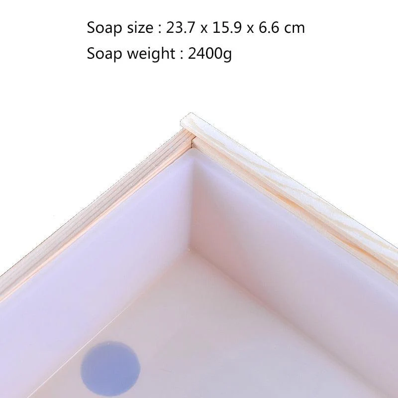 9 Bar Slab Loaf Slicone Soap Mold with Wooden Box - Image 5