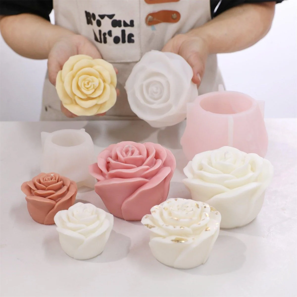 Rose Bloom Candle Silicone Mold Collection - Image 4