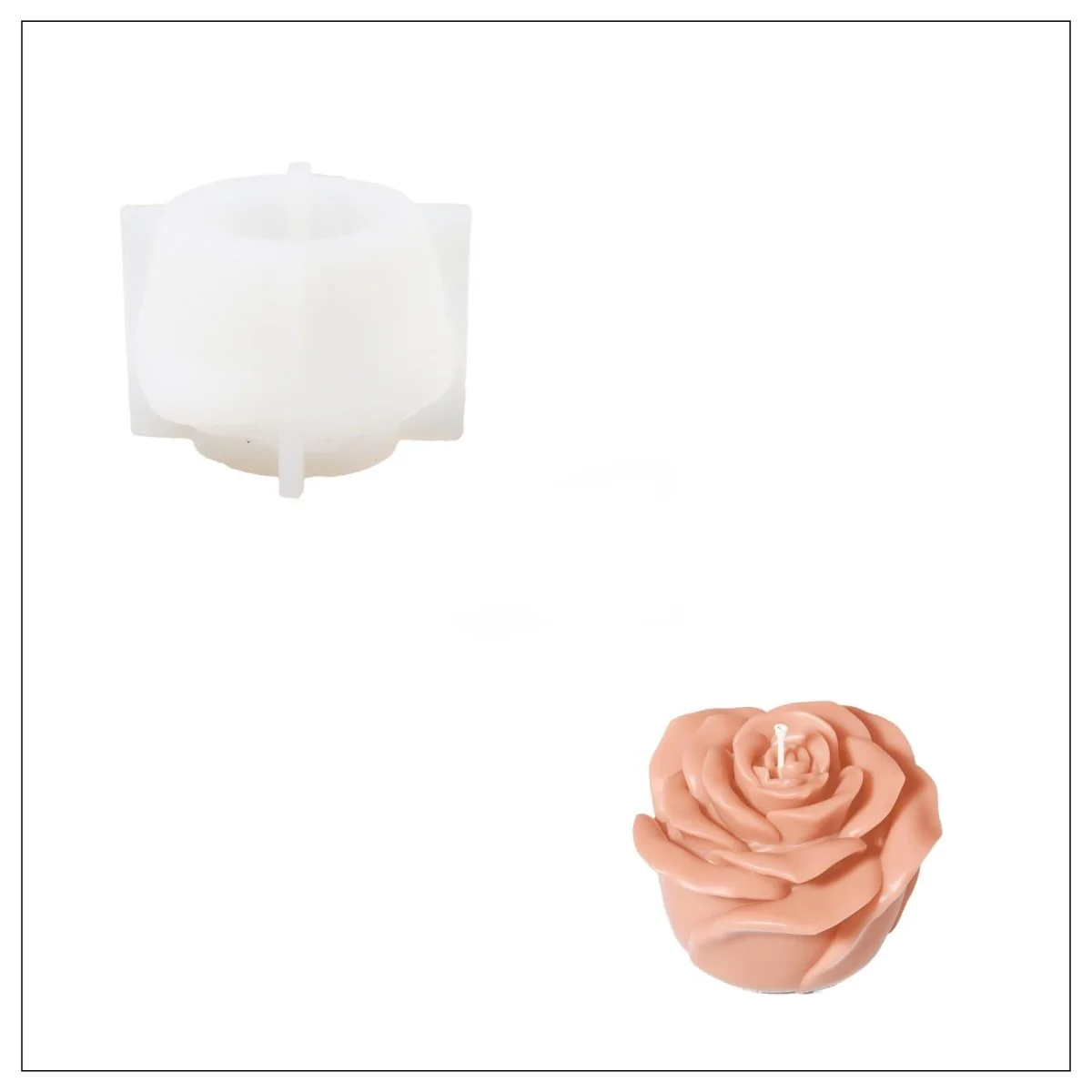 Rose Bloom Candle Silicone Mold Collection - Image 9