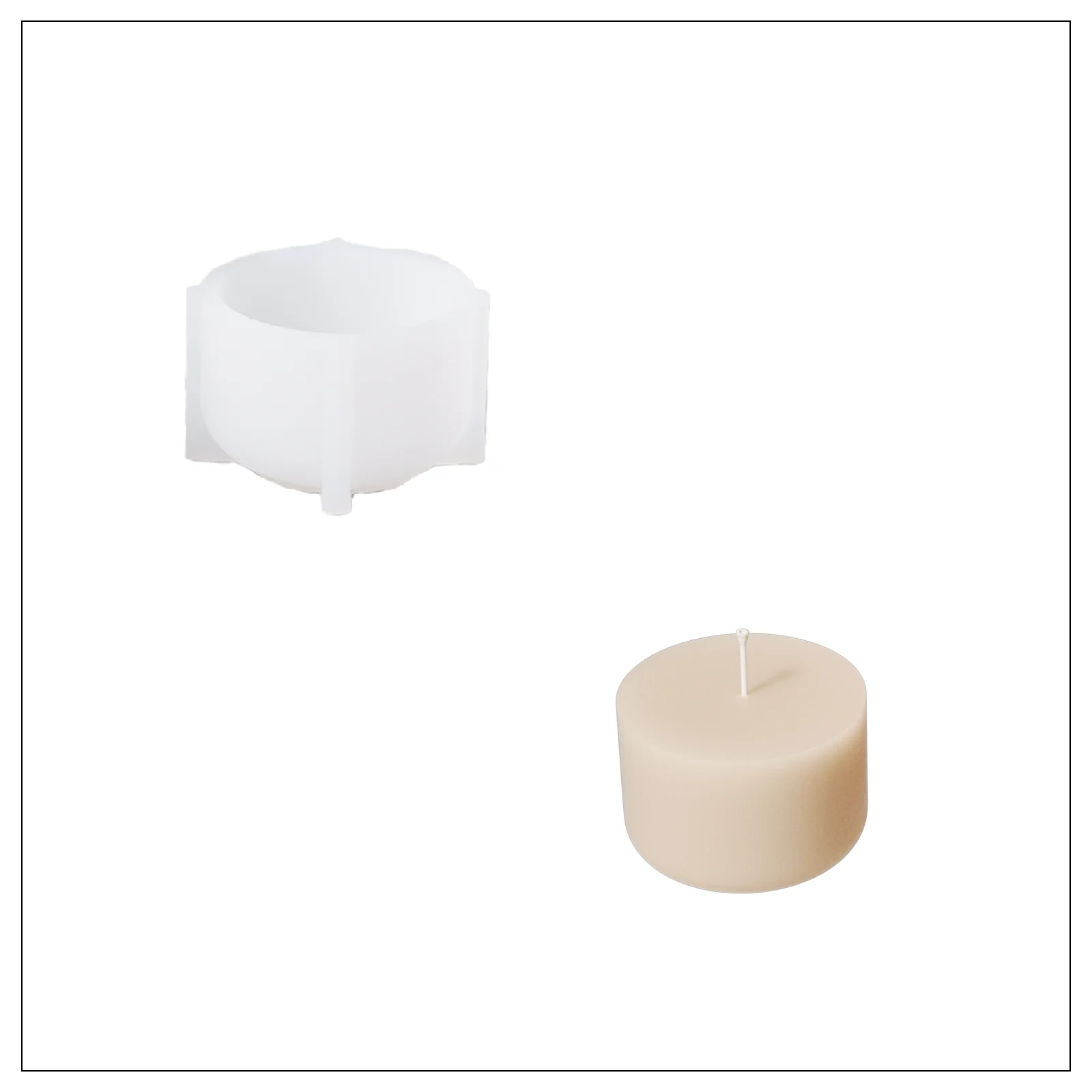 Rose Reverie Candle Jar Silicone Mold with 3oz Candle Refill Mold - Image 13