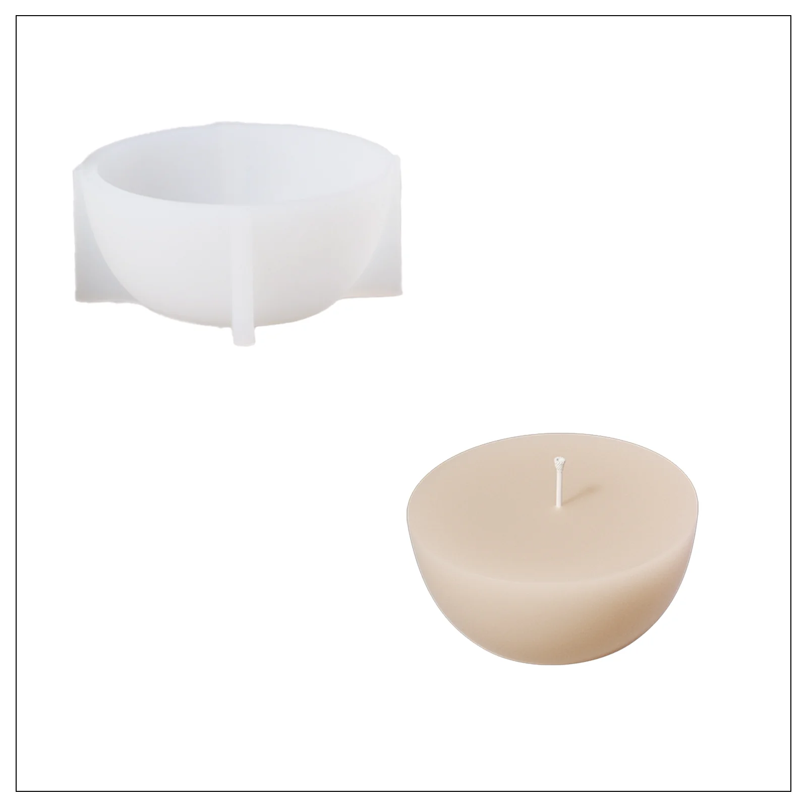 Crowning Rose Candle Jar Silicone Mold & 7oz Candle Refill Mold - Image 14