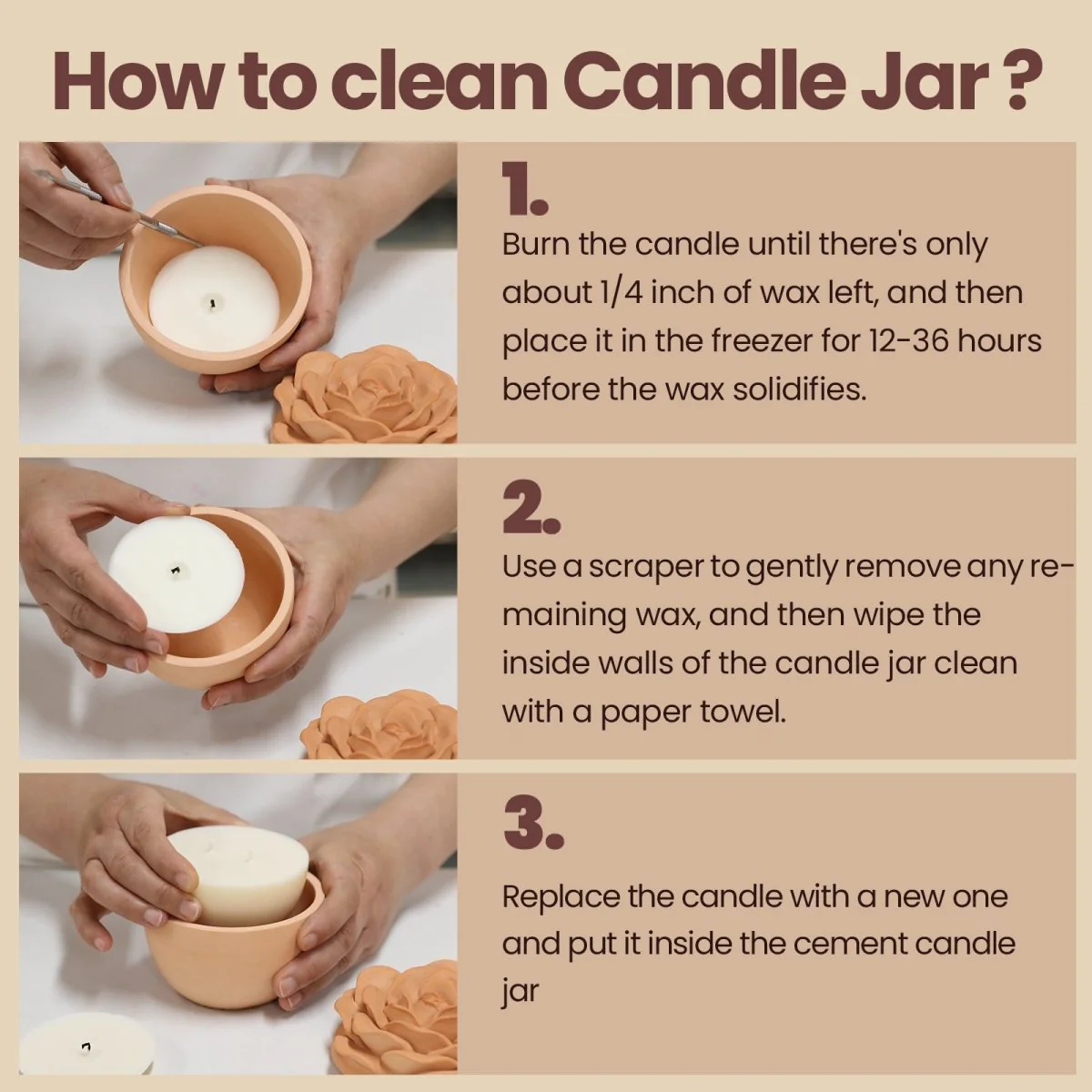 Crowning Rose Candle Jar Silicone Mold & 3.5oz Candle Refill Mold - Image 10