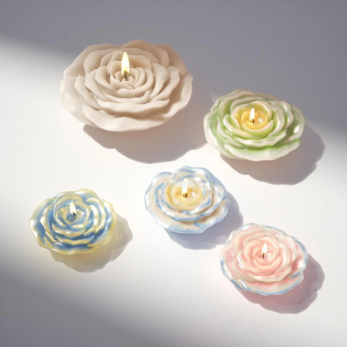 Velvet Bloom Rose Candle Silicone Mold Collection - Image 5