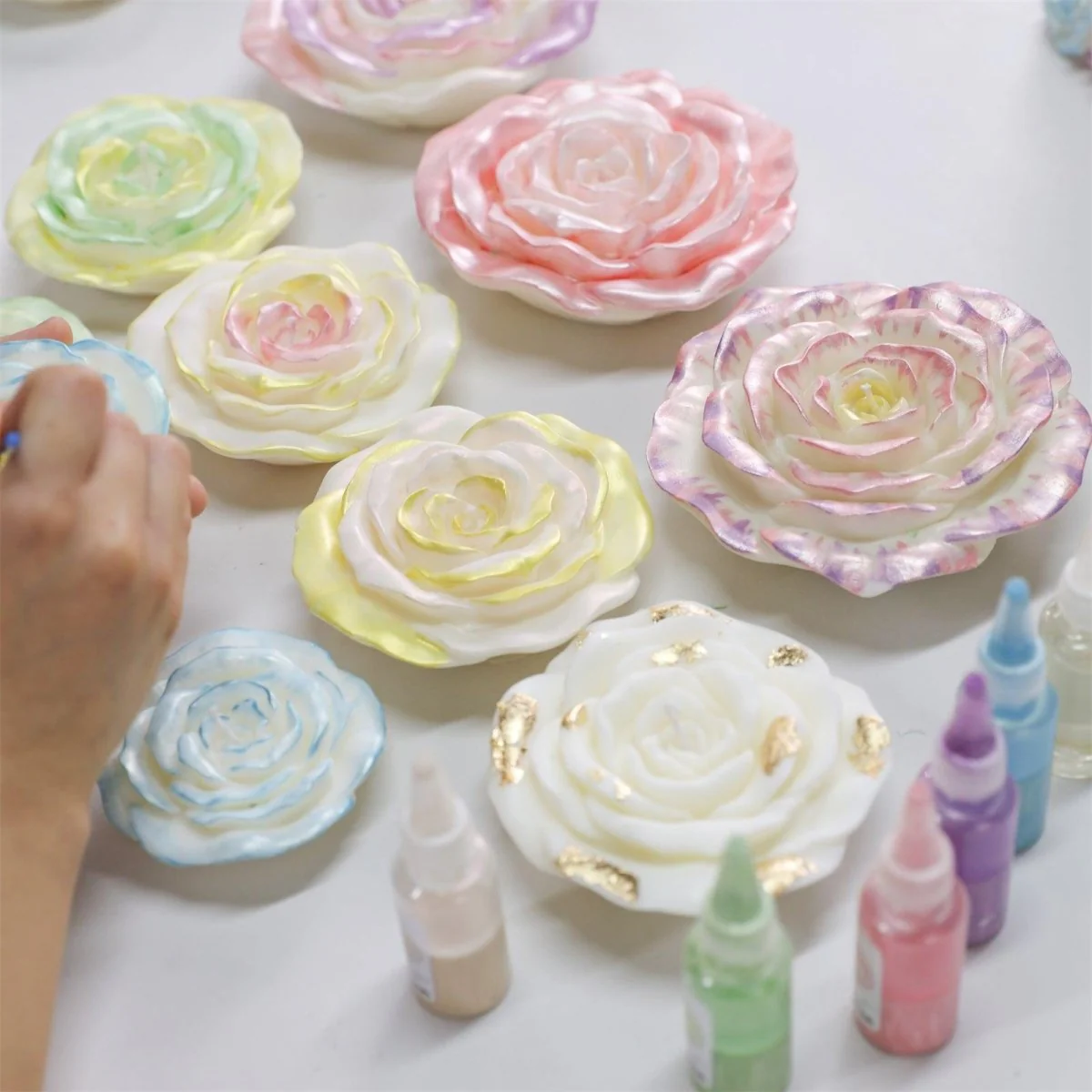 5'' Velvet Bloom Rose Candle Silicone Mold - Image 6