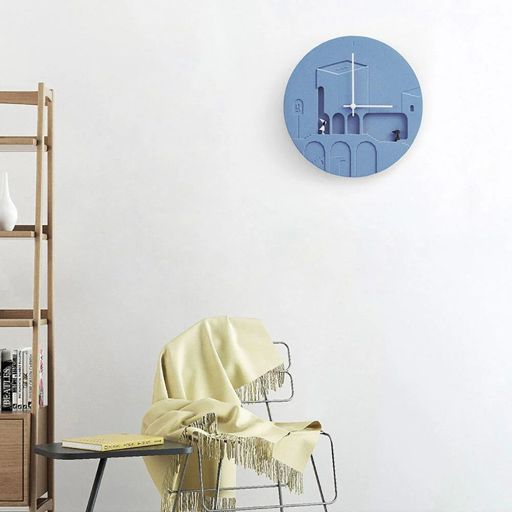 Concrete Round Wall Clock Silicone Mold - Image 2