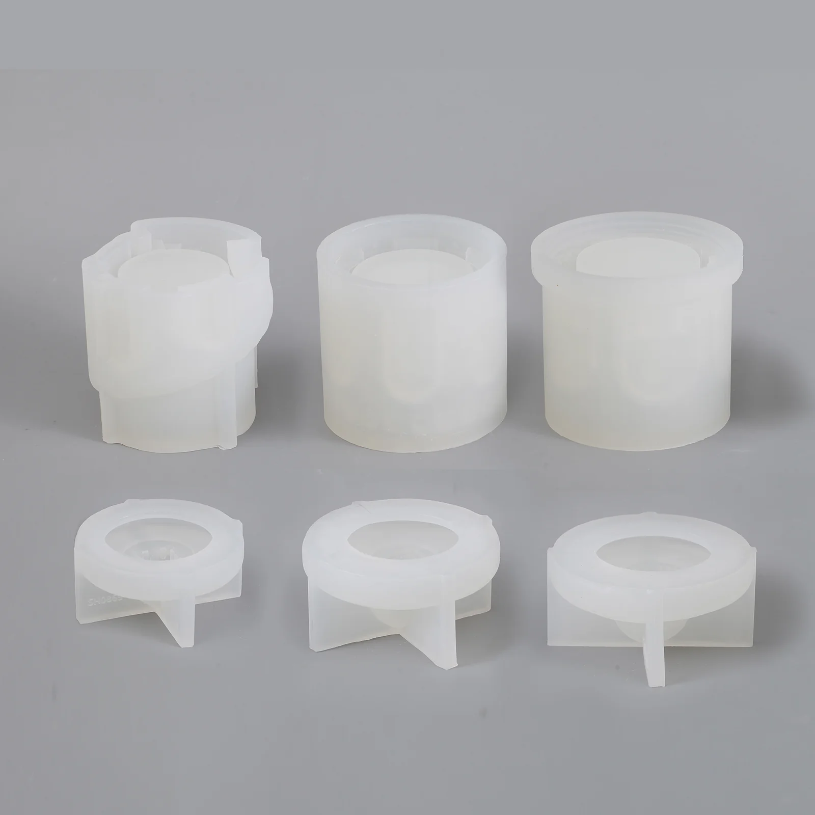 Architectural Sculpture Candle Jar with Lid Silicone Mold - Image 7