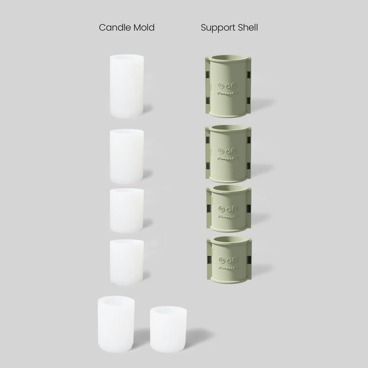 Scary Pumpkin Ghost Face Pillar Candle Silicone Mold Collection for Halloween - Image 12