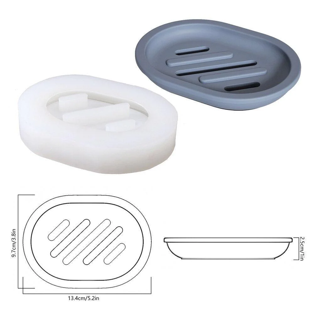 Silicone Cement Soap Dish Mold Concrete Plaster Soap Holder Mould - Image 8
