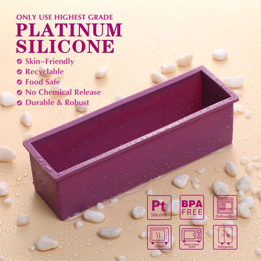 Rectangle Soap Silicone Molds Loaf Bar Mould Liner for 42oz - Image 5