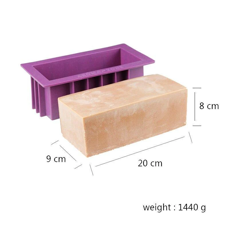 Silicone Soap Mold Flexible Rectangle Loaf Mould - Image 10