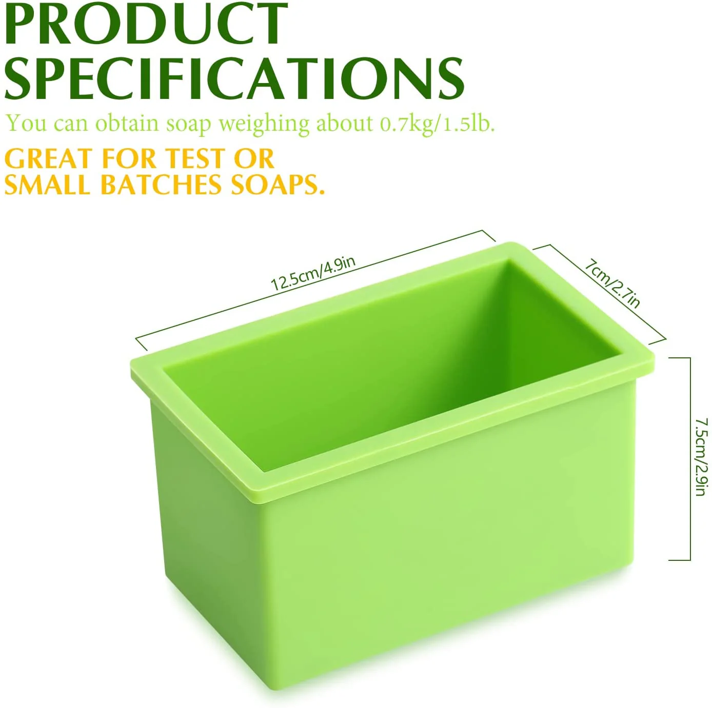 Silicone Soap Molds Small Slab Loaf Bar Mould - Image 4