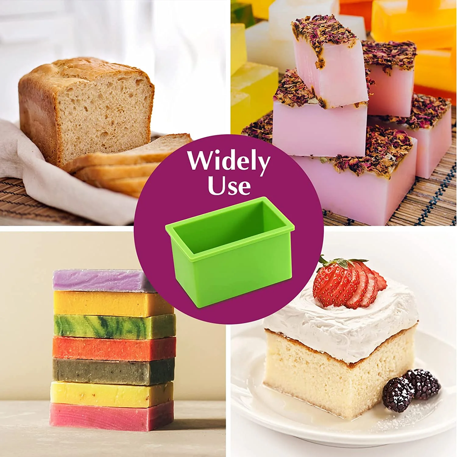 Silicone Soap Molds Small Slab Loaf Bar Mould - Image 6