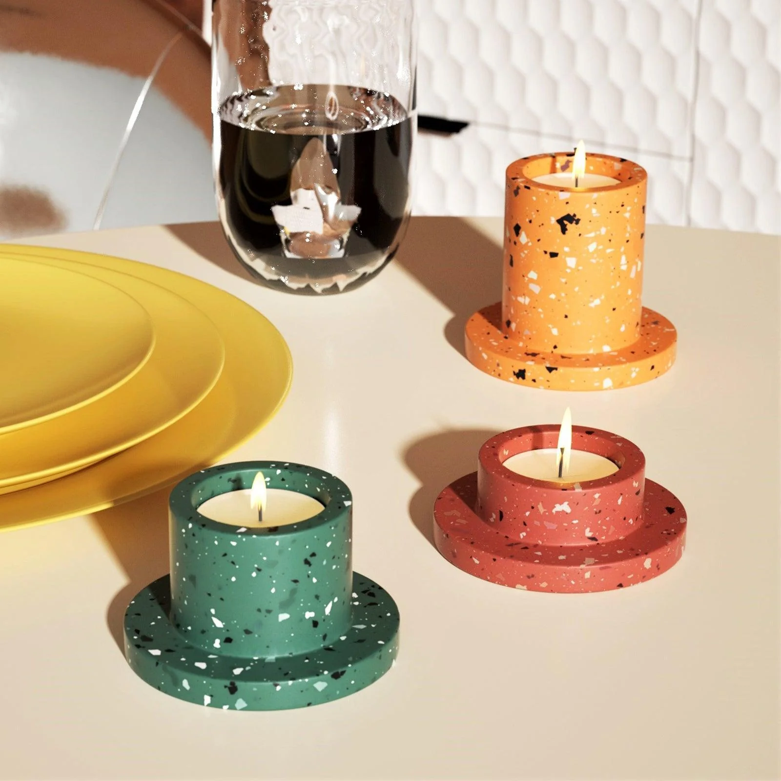 Simple Cylindrical Tealight Candle Holder Silicone Mold - Image 4