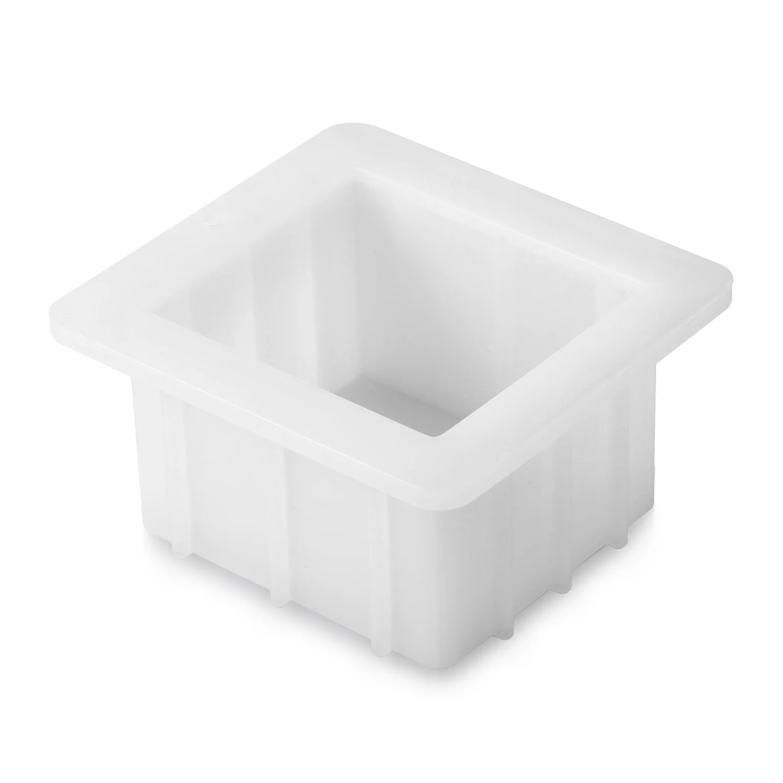 Small Square Silicone Soap Mold White Test Moulds
