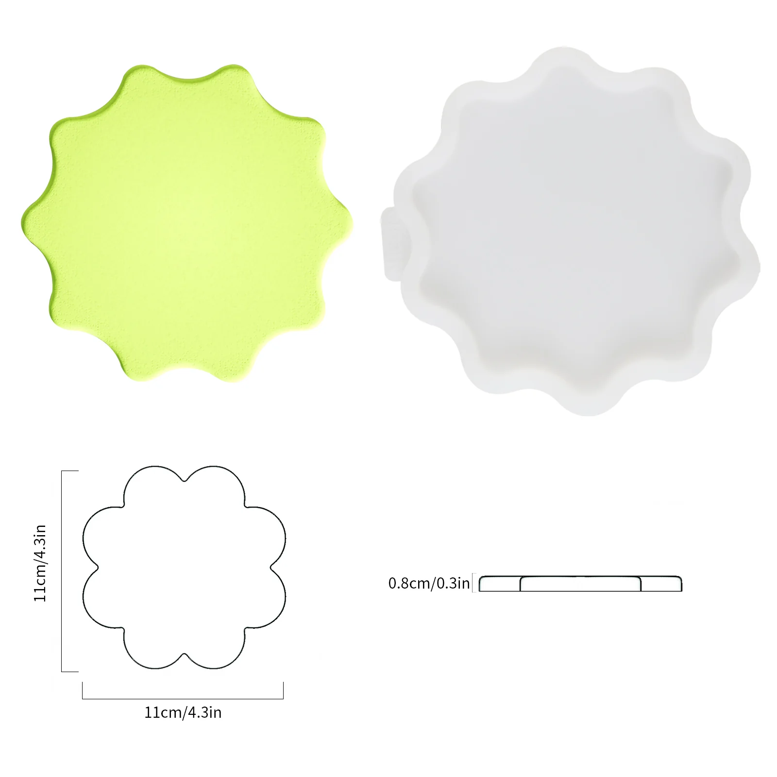 Smiley Coaster Concrete Silicone Mold - Image 12