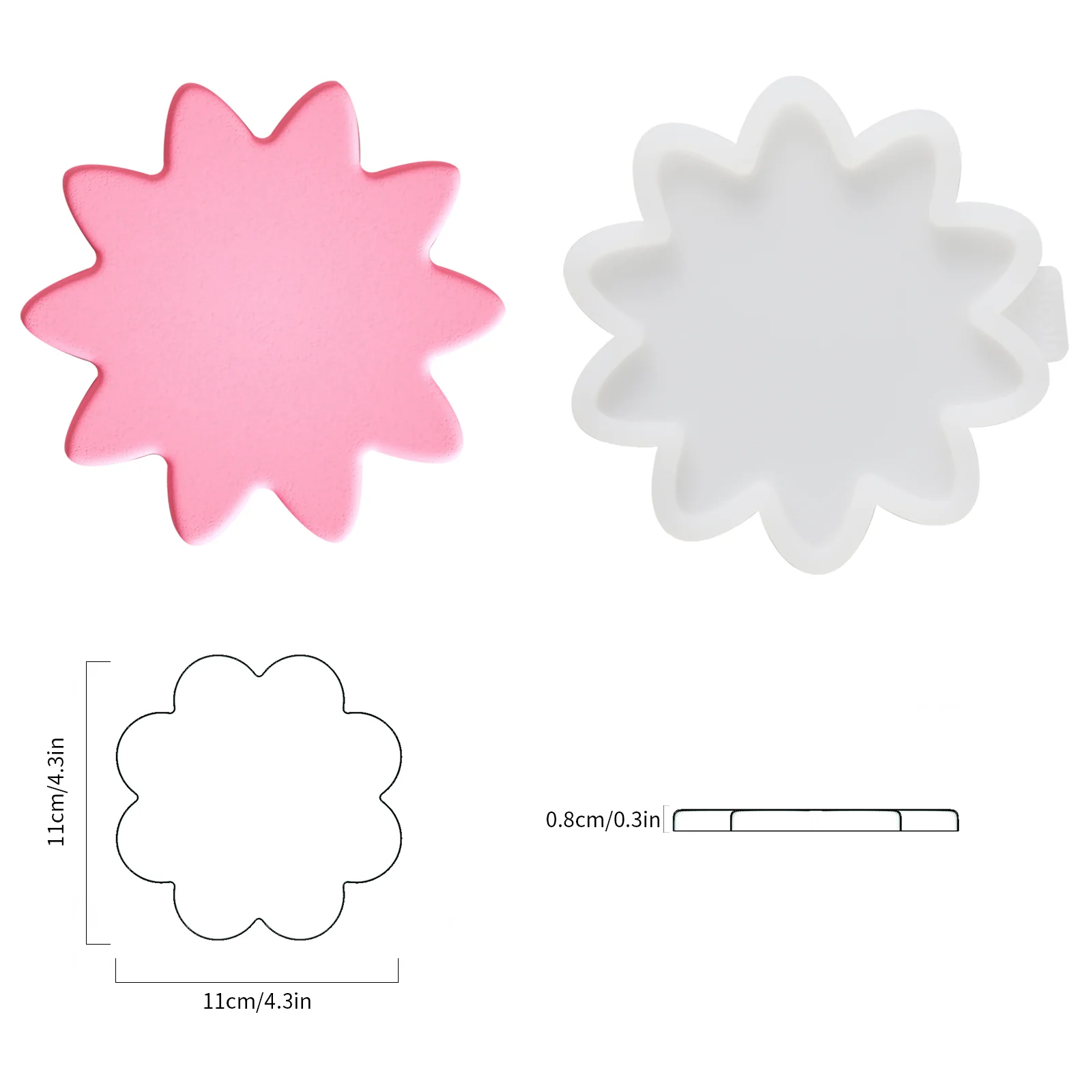 Smiley Coaster Concrete Silicone Mold - Image 13